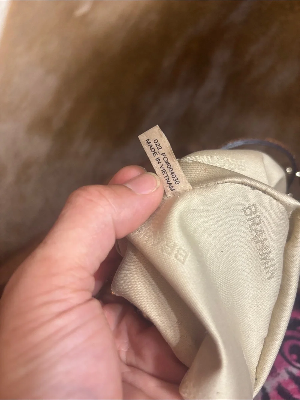Brahmin lizard leather 2way duxbury bag
